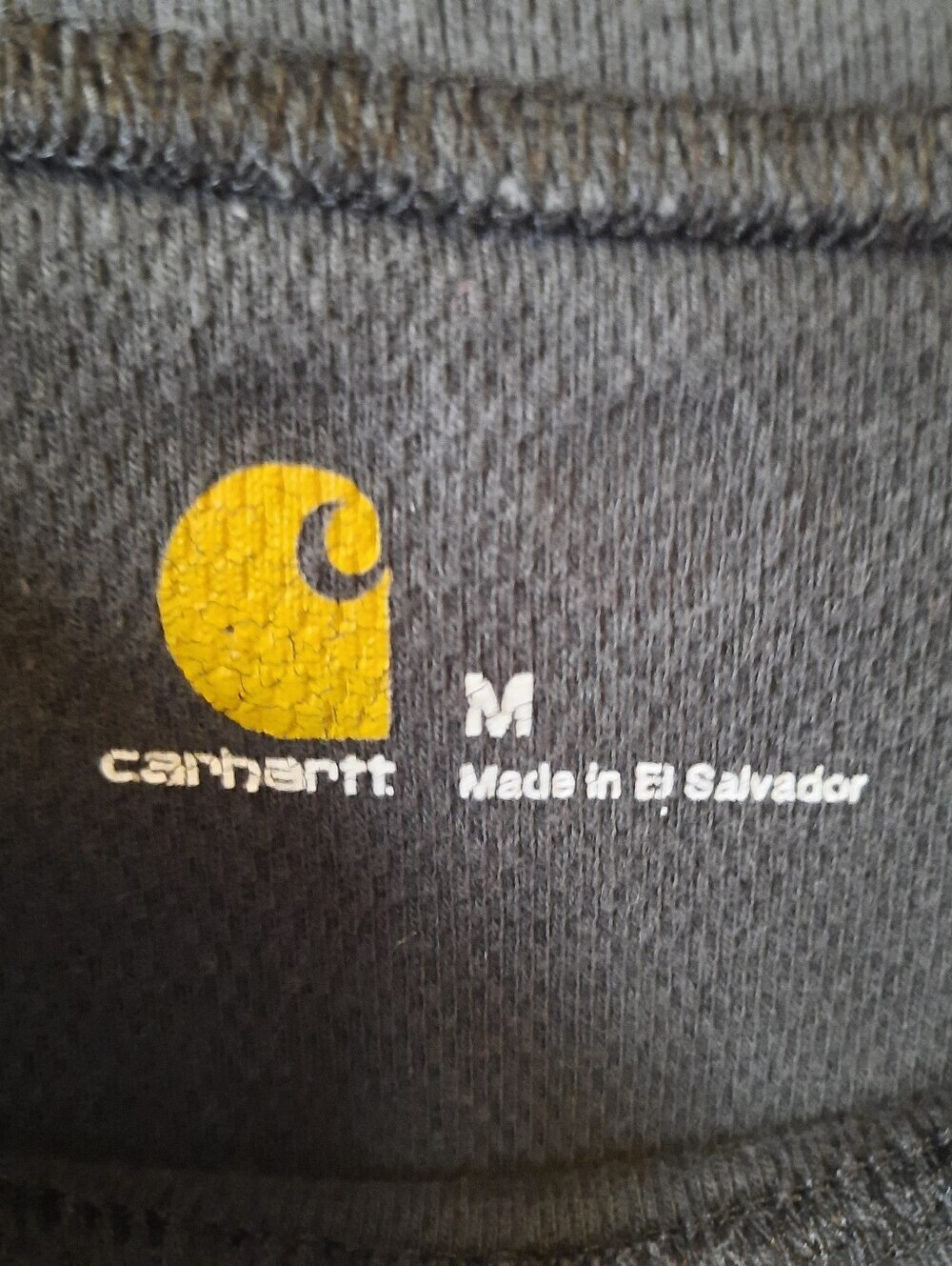 Carhartt Force Heavyweight Cotton Thermal Crewneck Top Black 100639 Size Medium - Picture 7 of 13